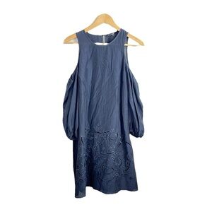 Tibi Carmen Dress Embroidered Eyelet Mini Tunic Small